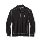 USC Trojans Men's Black SC Interlock Sport Tobago Bay 1/2 Zip Top